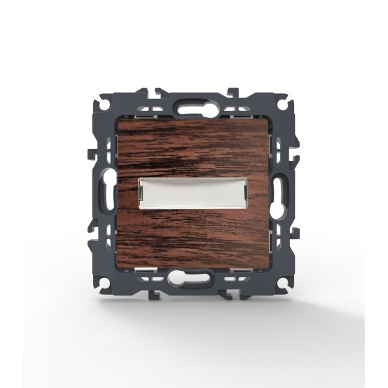 PRIME ΜΠΟΥΤΟΝ ΕΠΙΓΡΑΦΗΣ & LED ΛΥΧΝΙΑ (12VAC) ΜΕ ΚΛΙΠ 1P 10A 250VAC IP20 ΞΥΛΟ