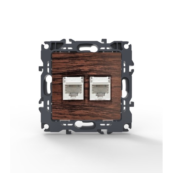 PRIME ΠΡΙΖΑ ΤΗΛΕΦΩΝΟΥ 2xRJ11 CAT3 IP20 ΞΥΛΟ