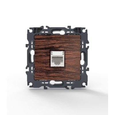 PRIME ΠΡΙΖΑ ΔΙΚΤΥΟΥ 1xRJ45 CAT6 UTP IP20 ΞΥΛΟ