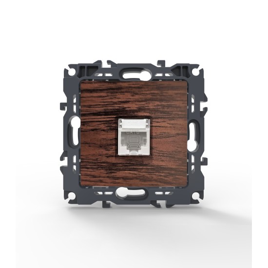 PRIME ΠΡΙΖΑ ΔΙΚΤΥΟΥ 1xRJ45 CAT6 UTP IP20 ΞΥΛΟ