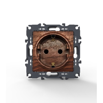 PRIME ΠΡΙΖΑ ΣΟΥΚΟ ΑΣΦΑΛΕΙΑΣ 1x2P+E 16A 250VAC IP20 ΞΥΛΟ