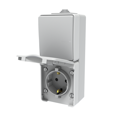 ARMY ΔΙΑΚ. Α/Ρ 1P 10AX 250VAC & ΠΡΙΖΑ ΣΟΥΚΟ ΑΣΦΑΛ 1x2P+E 16A 250VAC IP55 ΕΠΙΤΟΙΧ ΚΑΘ ΣΤΕΓΑΝ ΓΚΡΙ ARMY ΔΙΑΚ. Α/Ρ 1P 10AX 250VAC & ΠΡΙΖΑ ΣΟΥΚΟ ΑΣΦΑΛ 1x2P+E 16A 250VAC IP55 ΕΠΙΤΟΙΧ ΚΑΘ ΣΤΕΓΑΝ ΓΚΡΙ