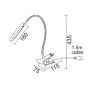 LED Φ/Σ ΓΡΑΦΕΙΟΥ 5W ΠΡΑΣΙΝΟ 4000K+ΣΠΙΡΑΛ 230V 7,5X11XH43,5CM BAZ2