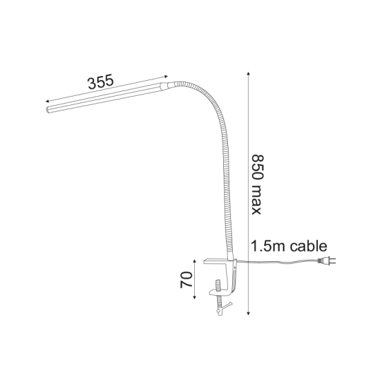 LED Φ/Σ ΓΡΑΦ 5W 4000Κ ΑΦΗΣ ΧΡΥΣ ΜΕ ΣΠΙΡΑΛ+ΣΦΙΓΚΤ 230V H85.5 DELGADO