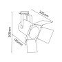 ^TRACK LIGHT No238 WHITE 4WIRE PAR30 E27