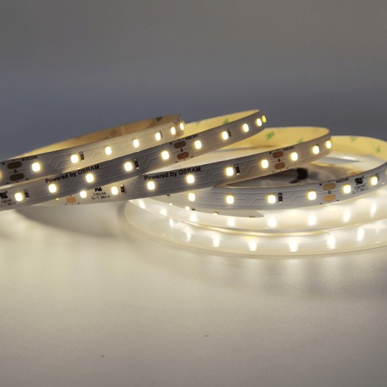 ^LED SMD STRIP 24V DC 12W/M 4000K 1400LM/M IP20 10MM CRI80 OSRAM 2835 60LEDS/M 3SDCM 5M REEL 5YRS ^LED SMD STRIP 24V DC 12W/M 4000K 1400LM/M IP20 10MM CRI80 OSRAM 2835 60LEDS/M 3SDCM 5M REEL 5YRS