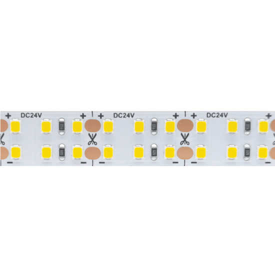 ^LED SMD STRIP 24V DC 40W/M 3000K 4120LM/M IP20 15MM CRI80 OSRAM 2835 240LEDS/M 3SDCM 5M REEL 5YRS 