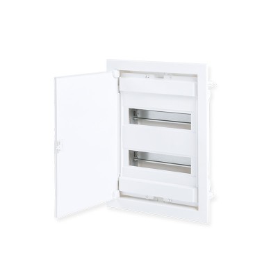 FLUSH MOUNTING 24+4 MODULES 2 ROWS WHITE DOOR