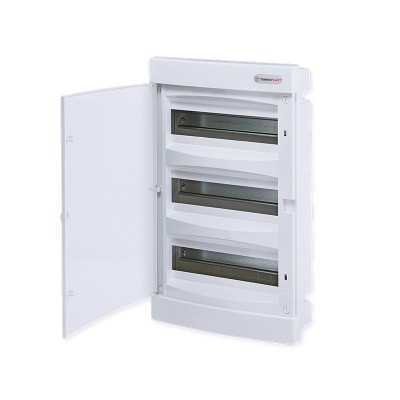 FLUSH MOUNTING 36 MODULES 3 ROWS WHITE DOOR