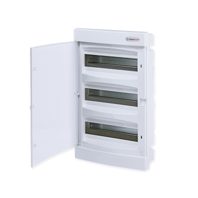 FLUSH MOUNTING 36 MODULES 3 ROWS WHITE DOOR