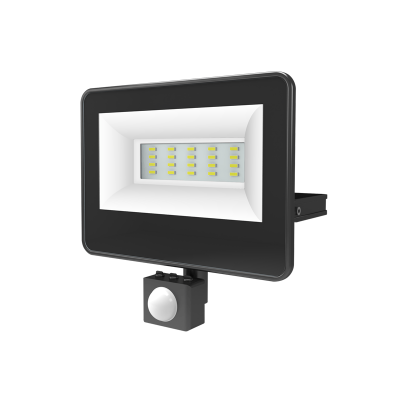 BLACK SENSOR LED SMD FLOOD LUMINAIRE IP66 10W 6000K 1100Lm 230V AC RA80