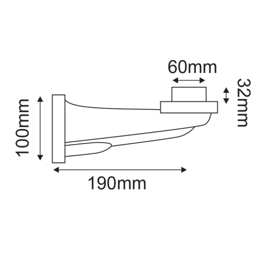 ΒΑΣΗ ΤΟΙΧΟΥ ΓΙΑ ΜΠΑΛΑ 19CM                  Φ15,Φ20,Φ25