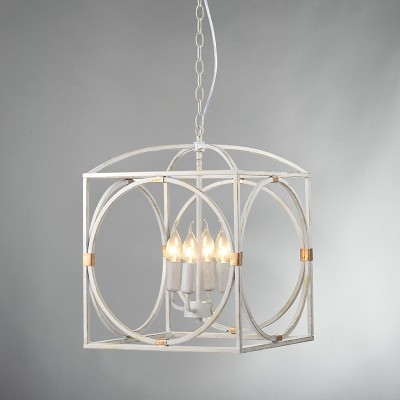 ΚΡΕΜΑΣΤΟ Φ/Σ 4ΧΕ14 ΜΕΤΑΛΛΙΚΟ ΛΕΥΚΟ ΑΝΤΙΚΕ 35Χ35XH150CM FRIDA