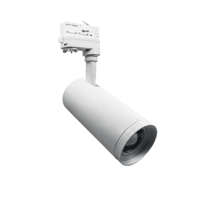 ΣΠΟΤ ΡΑΓΑΣ  ΛΕΥΚΟ 3 PHASE 3000K 25-50° 3150LM 230V AC Ra80 30000hrs Ø80x154xH:245mm  ΣΠΟΤ ΡΑΓΑΣ  ΛΕΥΚΟ 3 PHASE 3000K 25-50° 3150LM 230V AC Ra80 30000hrs Ø80x154xH:245mm