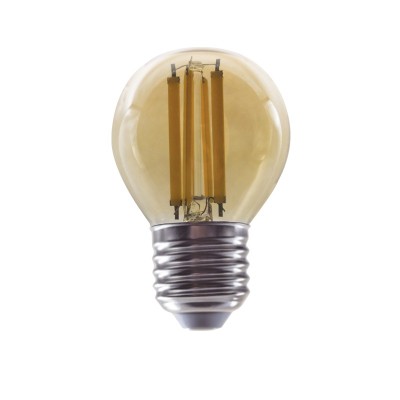 LED FILAMENT E27 DIM G45 AMBER 6W 2700K 230V AC 700LM RA80 LED FILAMENT E27 DIM G45 AMBER 6W 2700K 230V AC 700LM RA80