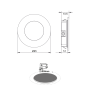 RECESSED NICKEL MATT ROUND LED SPOT 2W 3000K 155Lm 230V AC 100° Ra80