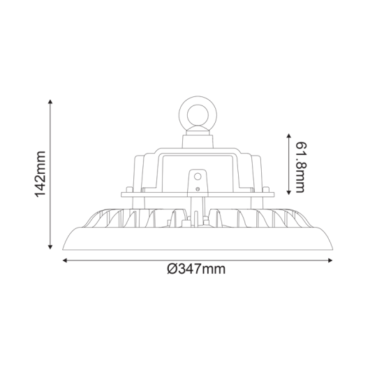 LED HIGH BAY 200W 5000K 26000Lm 230V AC Ra80 50000hrs 90o Ø347x142mm IP65