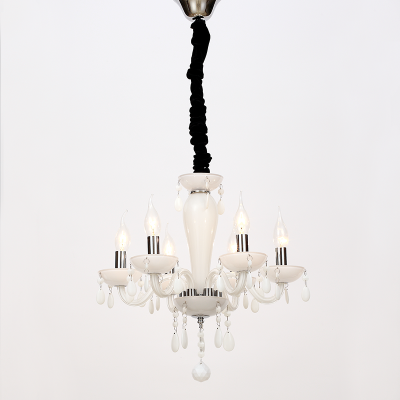 ^ΚΡΕΜΑΣΤΟ Φ/Σ 6ΧΕ14 ΛΕΥΚΟ ΚΡΥΣΤΑΛΛΟ+ΧΡΩΜΙΟ ΜΕΤΑΛΛΟ Φ45ΧΗ168CM TULIA