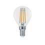 LED FILAMENT E14 G45 4W 4000K 230V AC 490LM RA80