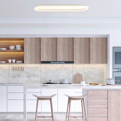 ΦΩΤΙΣΤΙΚΟ ΟΡΟΦΗΣ  LED 41W DIM CCT 3650LM SOLO ΜΕΤΑΛΛΙΚΟ ΛΕΥΚΟ IP20 100X14X6CM