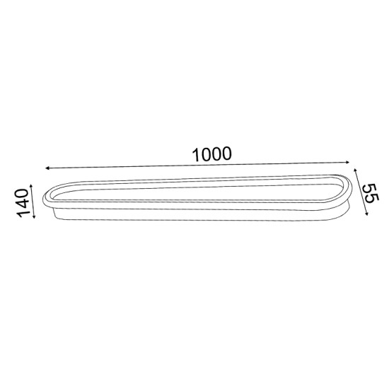 ΟΡΟΦΗΣ ΦΩΤΙΣΤΙΚΟ LED 52W DIM 3000K 3600LM  ΜΕΤΑΛΛΙΚΟ ΛΕΥΚΟ IP20 100X14X6CM