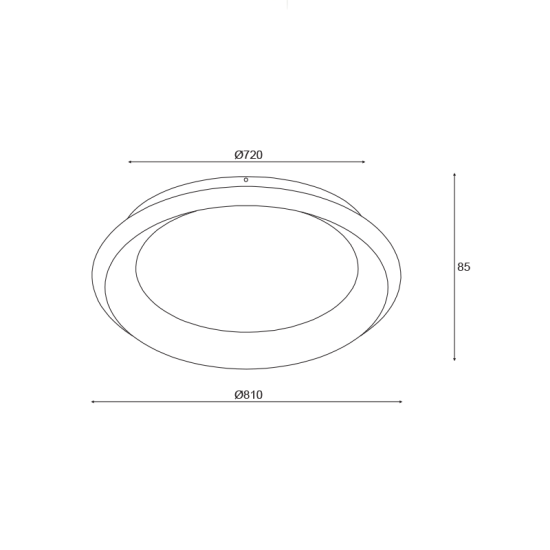 ΟΡΟΦΗΣ Φ/Σ LED 100W DIMMER 3000K 7010LM ΛΕΥΚΟ ΜΕΤΑΛΛΙΚΟ D81XH8,5CM DIANA