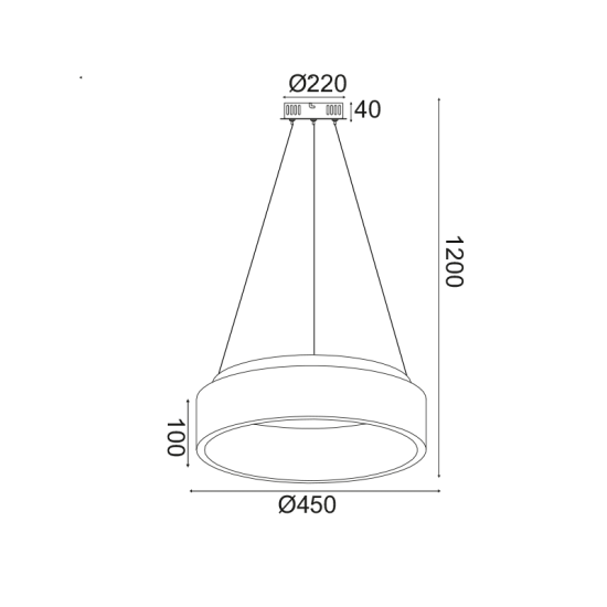 ^ΚΡΕΜΑΣΤΟ Φ/Σ LED 34W 3000K 1700LM ΛΕΥΚΟ ΜΕΤΑΛΛΙΚΟ D45XH120CM APOLLO