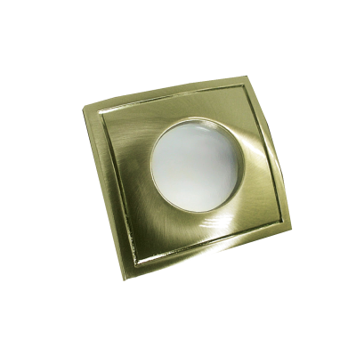 ΣΠΟΤ GU10  ΤΕΤΡΑΓΩΝΟ ΜΕ ΓΥΑΛΙ ΜΠΡΟΝΖΕ   IP45 