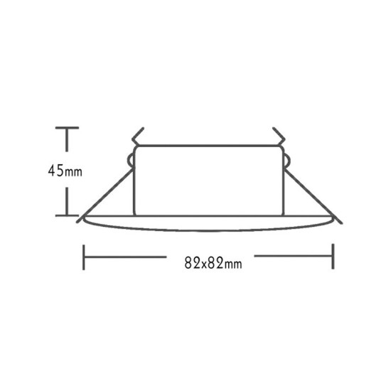 ΣΠΟΤ GU10  ΤΕΤΡΑΓΩΝΟ ΜΕ ΓΥΑΛΙ ΝΙΚΕΛ ΜΑΤ  IP45 