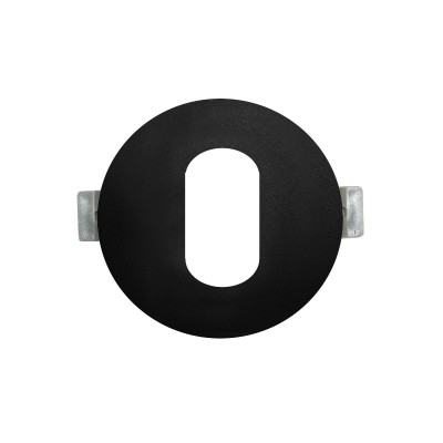 ΣΠΟΤ ΧΩΝ.GU10 ΣΤΡΟΓΓΥΛΟ ΟΒΑΛ ΜΑΥΡΟ ΑΛΟΥΜΙΝΙΟΥ 88mm