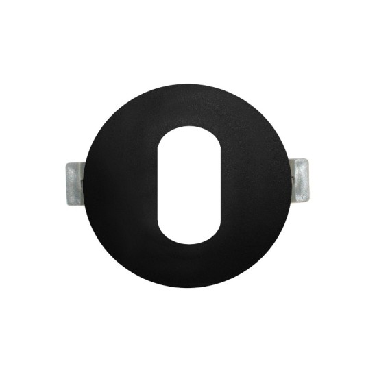 ΣΠΟΤ ΧΩΝ.GU10 ΣΤΡΟΓΓΥΛΟ ΟΒΑΛ ΜΑΥΡΟ ΑΛΟΥΜΙΝΙΟΥ 88mm