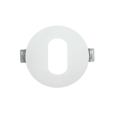 ΣΠΟΤ ΧΩΝ.GU10 ΣΤΡΟΓΓΥΛΟ ΟΒΑΛ ΛΕΥΚΟ ΑΛΟΥΜΙΝΙΟΥ 88mm