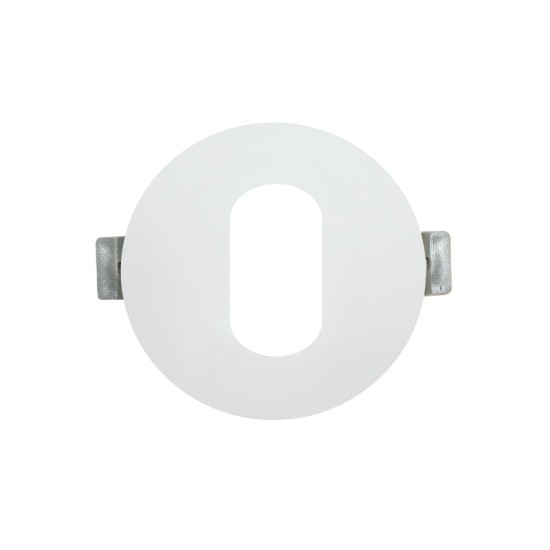 ΣΠΟΤ ΧΩΝ.GU10 ΣΤΡΟΓΓΥΛΟ ΟΒΑΛ ΛΕΥΚΟ ΑΛΟΥΜΙΝΙΟΥ 88mm