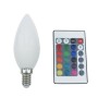 LED SMD CANDLE E14 230V 4W IR RGB+3000K 120° 300Lm Ra80