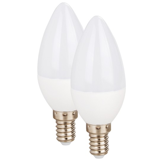 LED CANDLE E14 230V 7W 6000K 220° 550Lm Ra80 DUO PACK