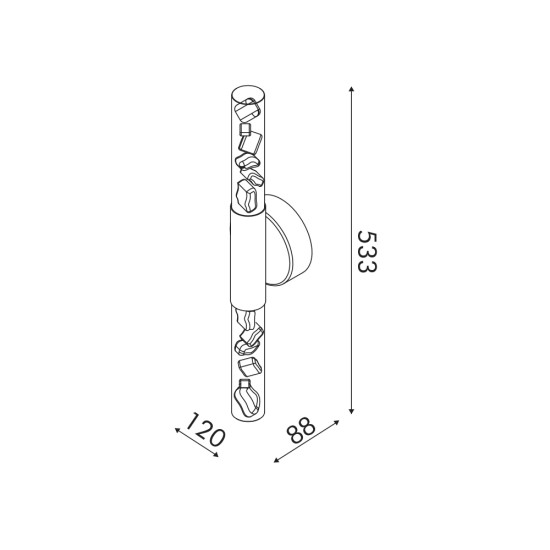 ΕΠΙΤΟΙΧΟ ΦΩΤΙΣΤΙΚΟ ΧΡΥΣΟ ΑΛΟΥΜΙΝΙΟΥ LED OASIS COB 13W CCT 650LM IP20 120X88X533MM
