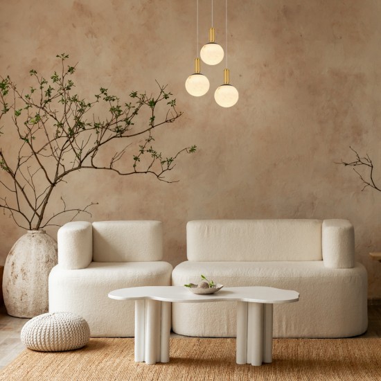 ΚΡΕΜΑΣΤΟ ΦΩΤΙΣΤΙΚΟ*3 SAND ΜΑΥΡΟ ΑΛΟΥΜΙΝΙΟΥ MARBELLA-LED SMD 33W CCT 2145LM 440X440X1500MM