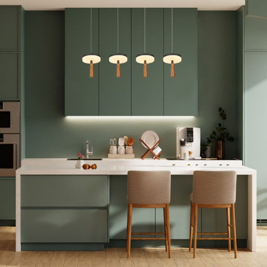 ΚΡΕΜΑΣΤΟ ΦΩΤΙΣΤΙΚΟ*4 SAND ΜΑΥΡΟ ΑΛΟΥΜΙΝΙΟΥ ASIAN-LED SMD 42W CCT 2730LM IP20 965X164X1500MM