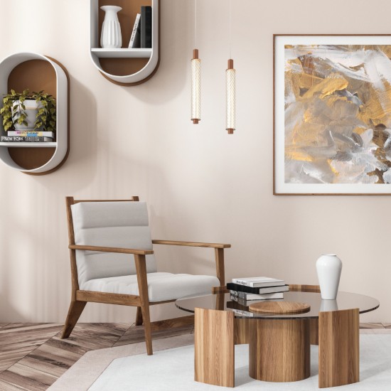 ΚΡΕΜΑΣΤΟ ΦΩΤΙΣΤΙΚΟ BROWN ΑΛΟΥΜΙΝΙΟΥ MYSTIQUE-LED SMD11W CCT 660LΜ IP20 45X45X1500MM