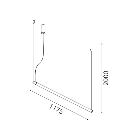 ΚΡΕΜΑΣΤΟ ΦΩΤΙΣΤΙΚΟ ΧΡΥΣΟ  ΑΛΟΥΜΙΝΙΟΥ MYSTIQUE- LED SMD 42W CCT 2520LM IP20 1175X45X2000MM