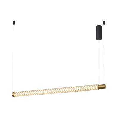 ΚΡΕΜΑΣΤΟ ΦΩΤΙΣΤΙΚΟ ΧΡΥΣΟ  ΑΛΟΥΜΙΝΙΟΥ MYSTIQUE- LED SMD 42W CCT 2520LM IP20 1175X45X2000MM