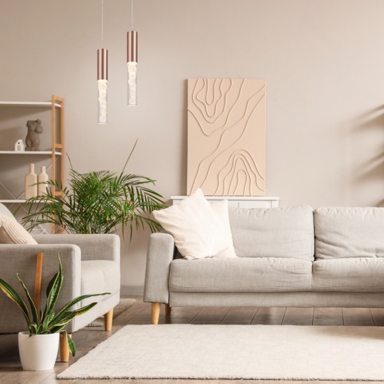 ΚΡΕΜΑΣΤΟ ΦΩΤΙΣΤΙΚΟ ΜΠΡΟΝΖΕ ΑΛΟΥΜΙΝΙΟΥ OASISLED COB 7W CCT 350LM IP20 50X50X1500MM
