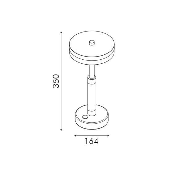 ΕΠΙΤΡΑΠΕΖΙΟ ΦΩΤΙΣΤΙΚΟ ΧΡΥΣΟ ΑΛΟΥΜΙΝΙΟΥ ASIAN-LED SMD 11W DIMMABLE 2700K 715LM IP20 164X350MM