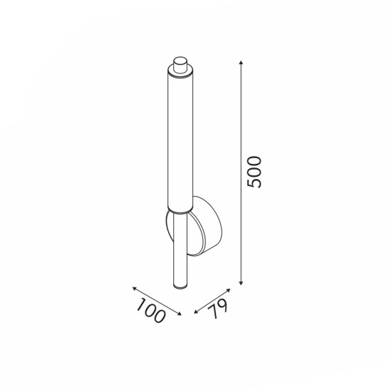 ΕΠΙΤΟΙΧΟ ΦΩΤΙΣΤΙΚΟ ΧΡΥΣΟ ΑΛΟΥΜΙΝΙΟΥ MYSTIQUE-LED SMD 11W CCT 660LM IP20 100X79X500MM
