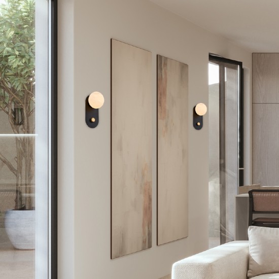 ΕΠΙΤΟΙΧΟ ΦΩΤΙΣΤΙΚΟ SAND ΜΑΥΡΟ ΑΛΟΥΜΙΝΙΟΥ MARBELLA-LED 11W DIMMABLE 2700K 715LM IP20 140X182X300MM