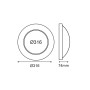 LED ΠΛΑΦΟΝ. CORDIN ΕΝΑΛΛΑΓΗΣ 16W 1920lm/14W 1680lm/8W 1000lm 220-240V 5CCT 120° IP65 Φ316x74mm ΜΑΥΡΟ