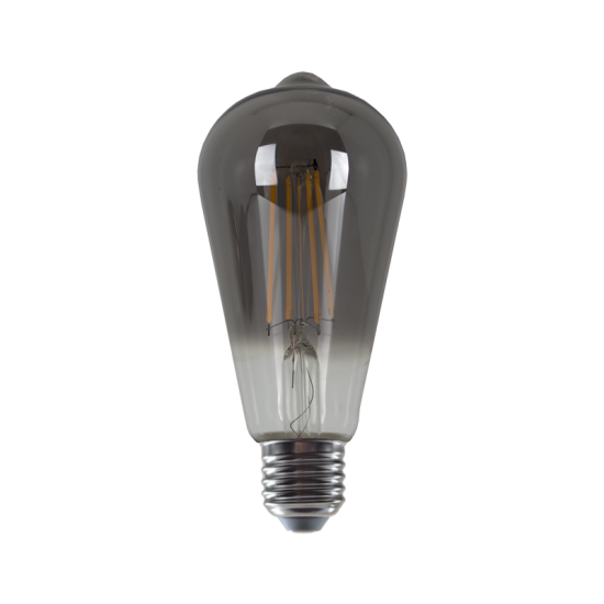 LED FILAMENT E27 ST64  SMOKE 8W 1800K 230V AC 400LM RA80