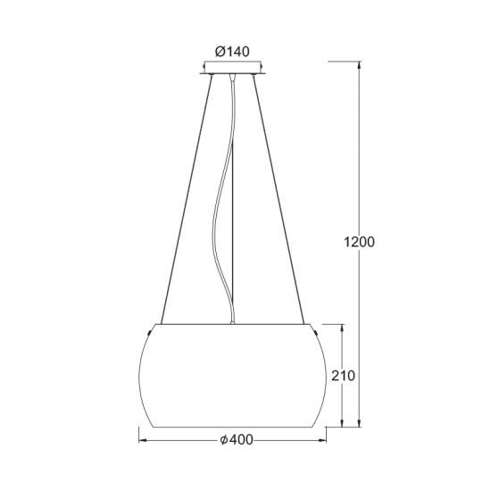 ΚΡΕΜΑΣΤΟ 3Χ60W E27 Φ40 Η128 ΧΡΩΜΙΟ PONTIAC