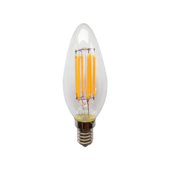 LED FILAMENT E14 CANDLE 4W 6500K 230V AC 440LM RA80