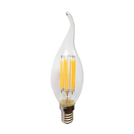 LED FILAMENT E14 CANDLE TIP DIM 4W 4000K 230V AC 410LM RA80